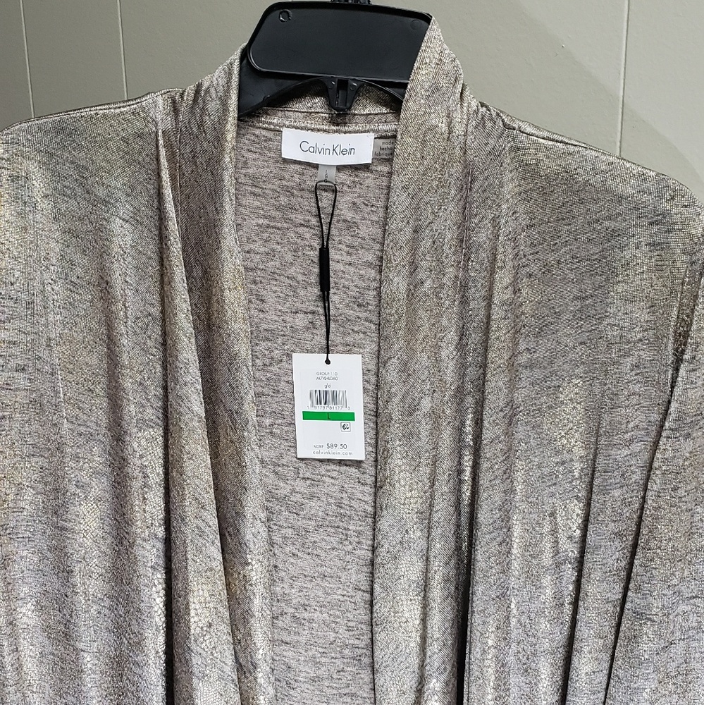 Calvin klein cardigan gold.